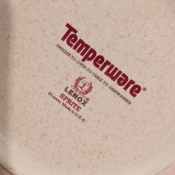 Vintage Temperware by Lenox Sprite Pattern Lidded Sugar Bowl - Picture 9 of 13